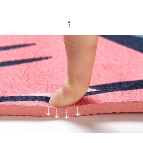 Eco Friendly Flower Printing Suede Rubber Yoga Mat 6MM Thick For Home Pilates Sport