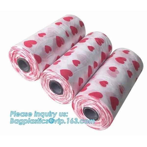 Nappy Baby Disposable Diaper Sacks, Degradable scented disposable baby diaper sack, green tie handle baby diaper sack