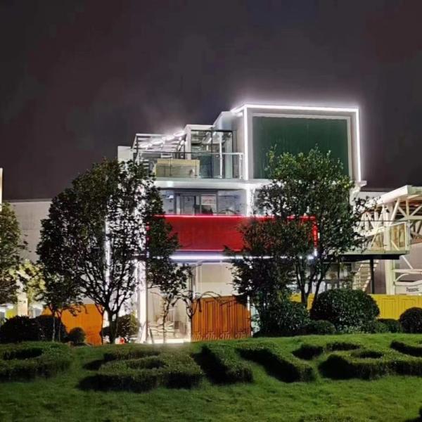 40ft Concrete Prefab Container Houses Assembled Fat Pack Design with Online Support