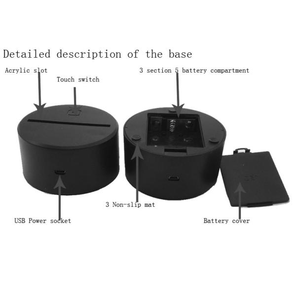 3D led guitar night light seven-color touch visual light creative gift atmosphere small table lamp