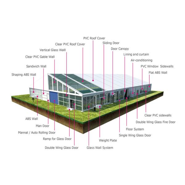 Aluminum White Event Party Ceremony Luxury Wedding Tents For 1000 People