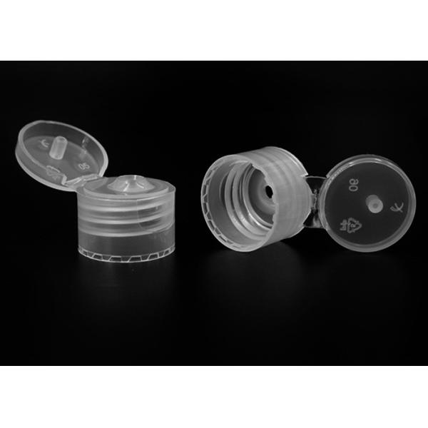 Translucent Plastic Flip Top Dispensing Caps Fully Tighten Non Leak