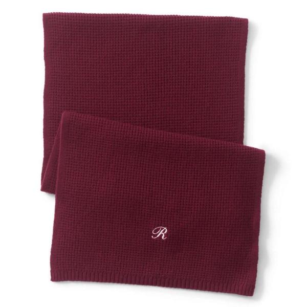 Women ' S 100 % Cashmere Knitted Neck Scarf Soft Waffle Stitch 7GG Gauge