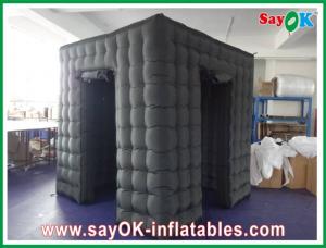 China Photo Booth Wedding Props Versatile Black Inflatable Photo Booth With Two Doors Fire-Resistant Cloth on sale