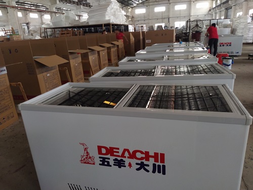 Sliding Door Seafood Display Cooler Fridge Automatic Defrosting