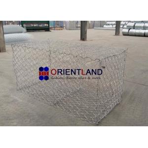 Civil Engineering Woven Mesh Gabion Wall Baskets Hexagonal Hole Shape Flood