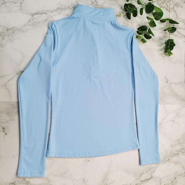 Blue Women Anti UV Horse Riding Tops Equestrian Shirts 230gsm