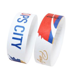 Lightweight Disposable Paper Wristbands , Waterproof Security Wristbands For