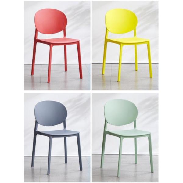 Stackable chairs in modern setting