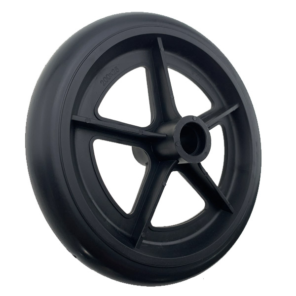 Black 8 Inch PVC Wheelchair Replacement Front Wheels Stroller Pram Scoote