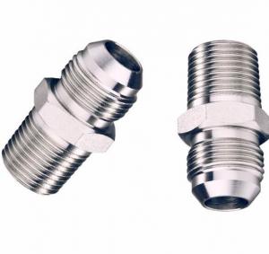 China Hexagonal Carbon Steel Straight External Thread Jic37 Degrees Thread Hydraulic Transition Joint on sale