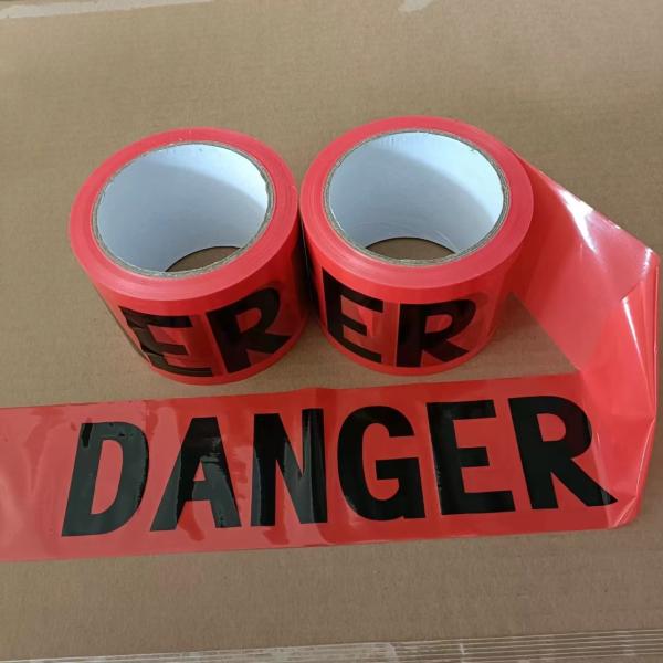Red Danger Tape Material Polyethylene Plastic Barrier Tape