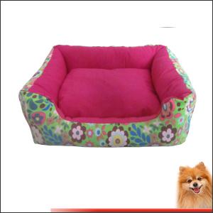 Cheap Washable Dog Beds Canvas fabric dog beds with flower printed China manufacturer wholesale