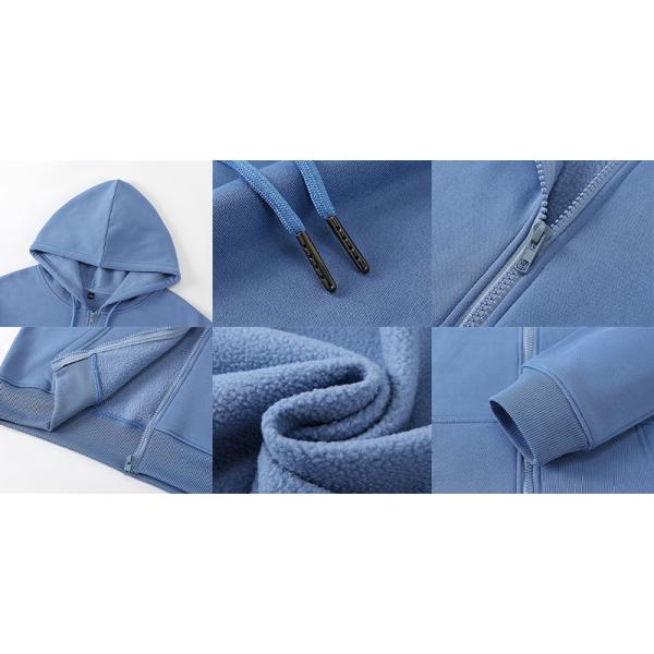 Men'S Soft Fleece Hooded Sweatshirt With Pocket Casual Zip Up Athletic Hoodie