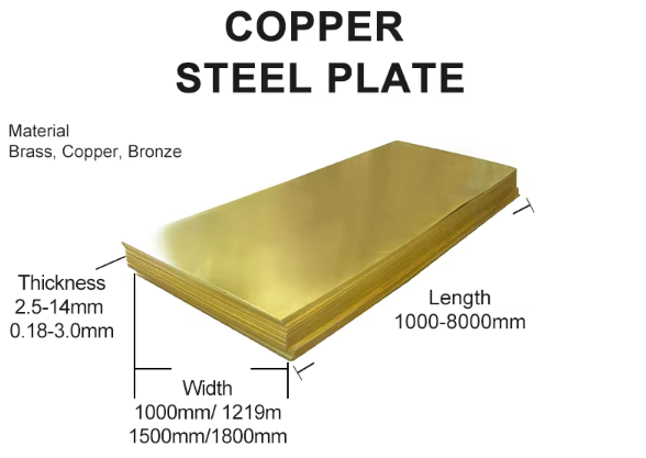 Bright Yellow Brass Decorative Copper Sheets Brushed Polished Industrial