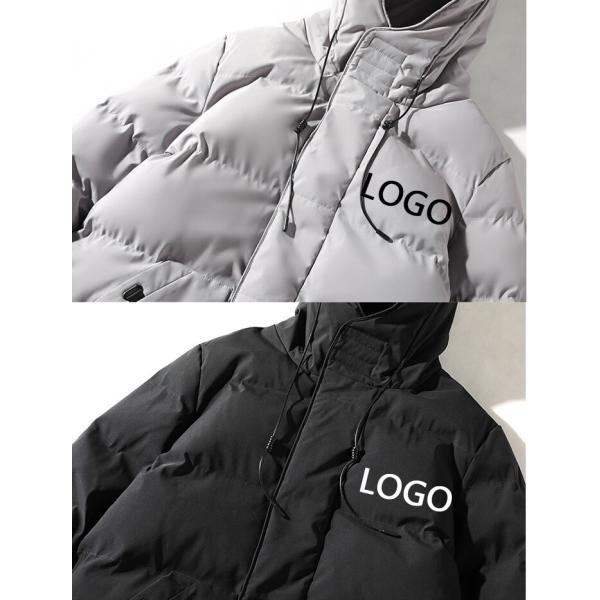 Outdoor Men Winter Coat Jacket Hoodies Thick Cotton Bubble Coats With Pockets