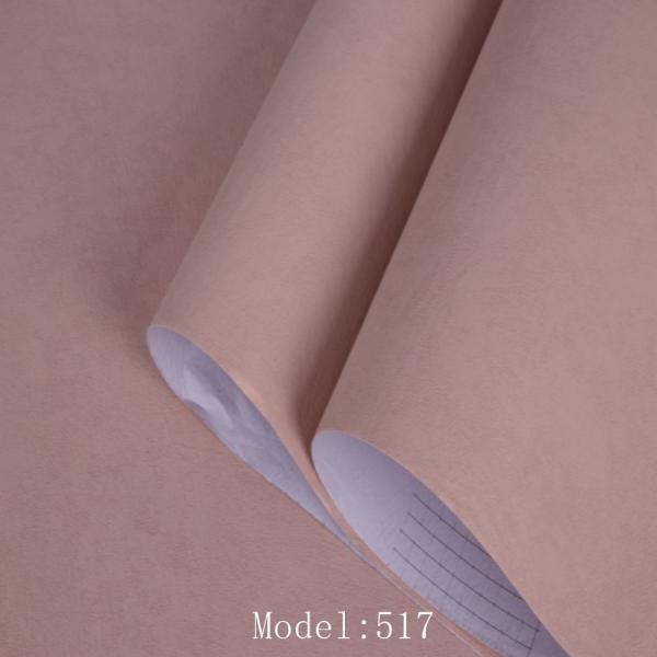 Smoke Proof Pink Fabric Wall Paper For Girls Peel Off Stick Textured Fabric Wallpaper