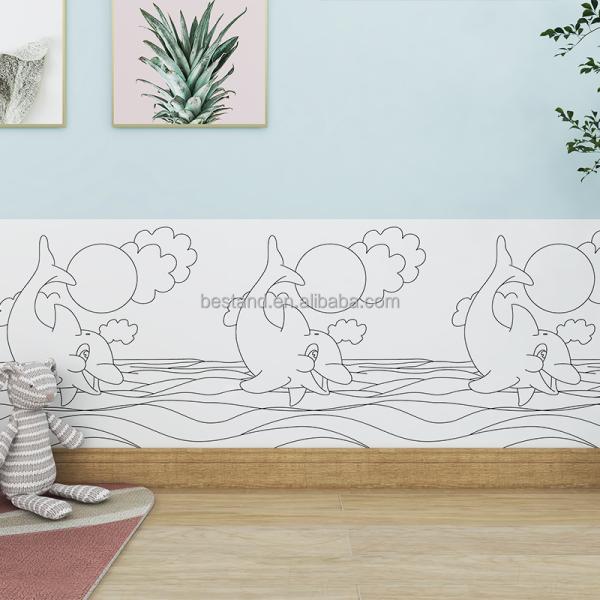 Modern Design Kids Scribble Removable Blackboard Sticker for Kids Educational Tool