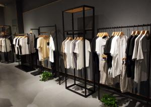 China Men's Wear Retail Clothing Fixtures , Apparel Display Fixtures Creative Design on sale