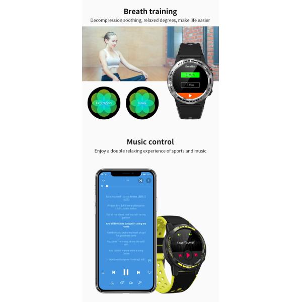 Glass Fiber 240*240 Resolution Touchscreen Smartwatch 128MB Memory Ip67