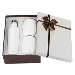 China 500ml 12oz Wine Glass Gift Set Box Stemless Stainless Steel Insulated Sublimation on sale