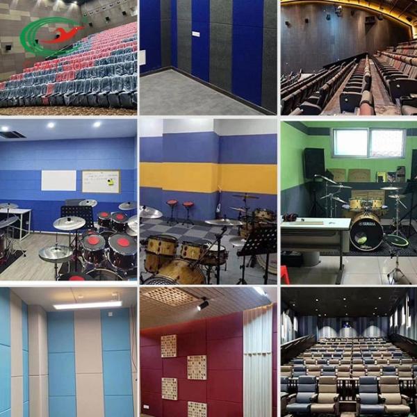 Nontoxic Fabric Wrapped Acoustic Panels , Flameproof Noise Reduction Fabric Panels