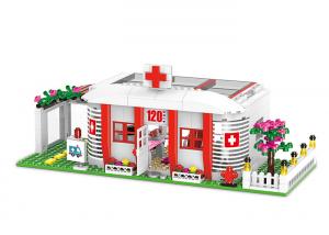 Cheap DIY School Villa Hospital Plastic Building Blocks For Kids Toys 100% Non - Toxic wholesale