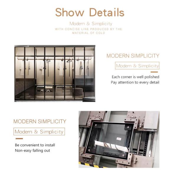 Black Kitchen Cabinet Drawer 450mm Aluminum Alloy Frame