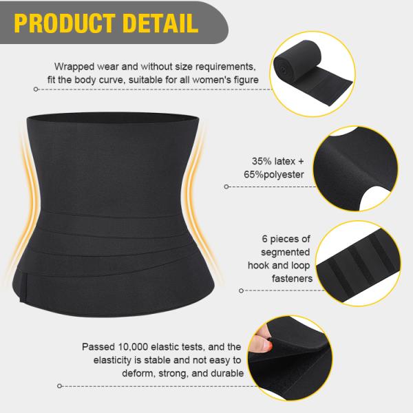 HEXIN 2021 Nonwoven Waist Trainer Belt for Tummy Control and Fat Burning Adult Size M