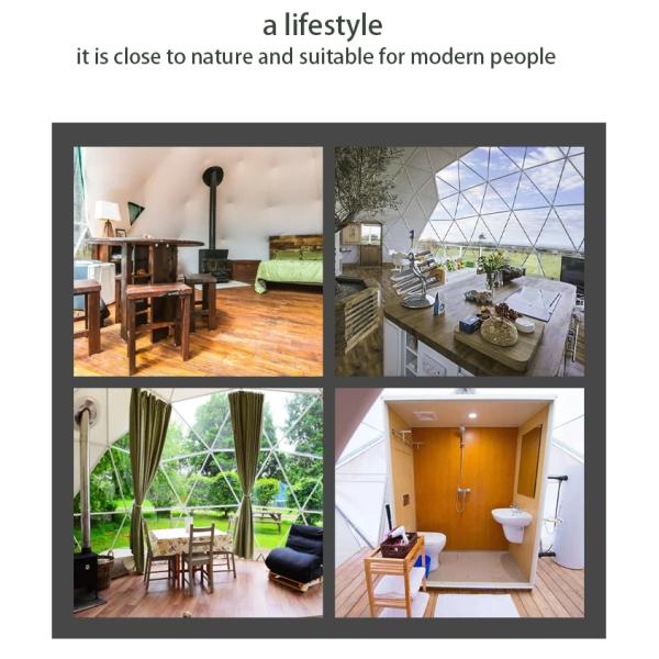 Outdoor Waterproof Inflatable Dome Tent Hotel Modular Tent With Bathroom