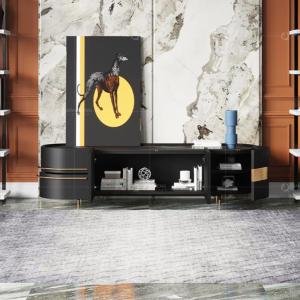 Modern Gold Stainless Steel TV Stand For Bedroom Furniture