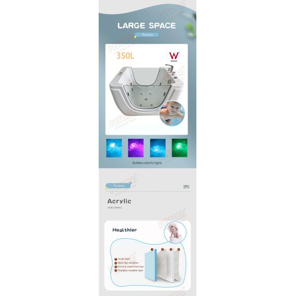 Baby Shop / Hospital Baby Spa Bathtub Freestanding 1100x850x900mm With Ozone