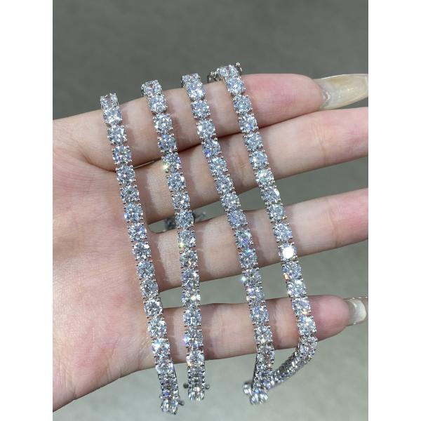Synthetic Lab Grown Diamond Bracelet Custom Jewelry Tennis Bracelet