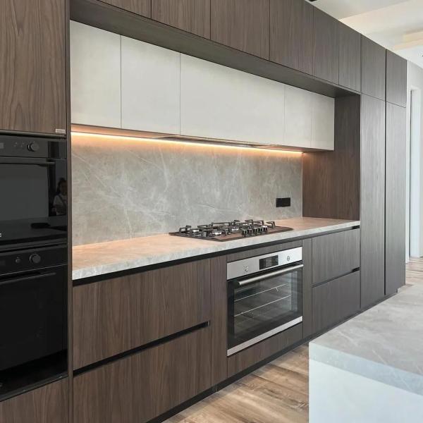 Kitchen Furniture Design Wood Veneer Kitchen Cabinet Wholesales