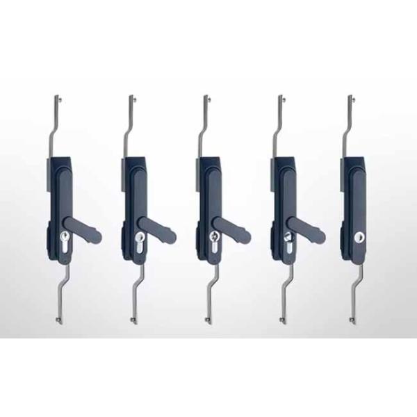 Home / Office Electrical Cabinet Door Lock with Reversible Handing and Black Powder Coated Rod Control