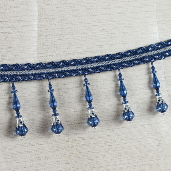 Handmade fashionable chain beads lace tassels fringes for curtain/sofa/pillow decoration