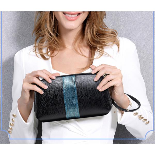 2019 new model can hold mobile phone zipper leather handbag clutch wallet bag for women