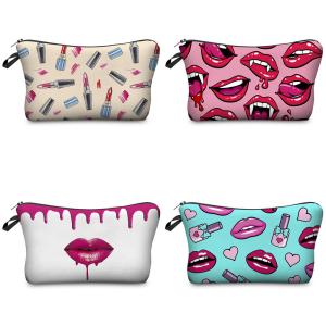 Cheap 3D Digital Printing Polyester Cosmetic Bag Beauty Cosmetic Personal Care wholesale