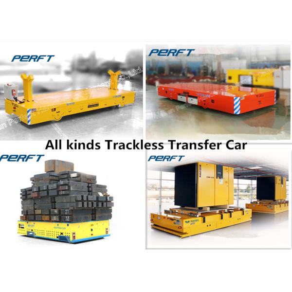 Electric Die Transfer Cart For Train Shipment Cargo Transport , Yellow Color