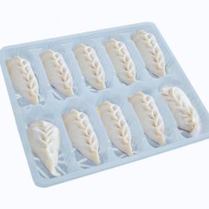 China Plastic Dumpling Freezer Tray Packaging Lining Frozen Food Packaging Disposable Dumpling Tray With Lids on sale