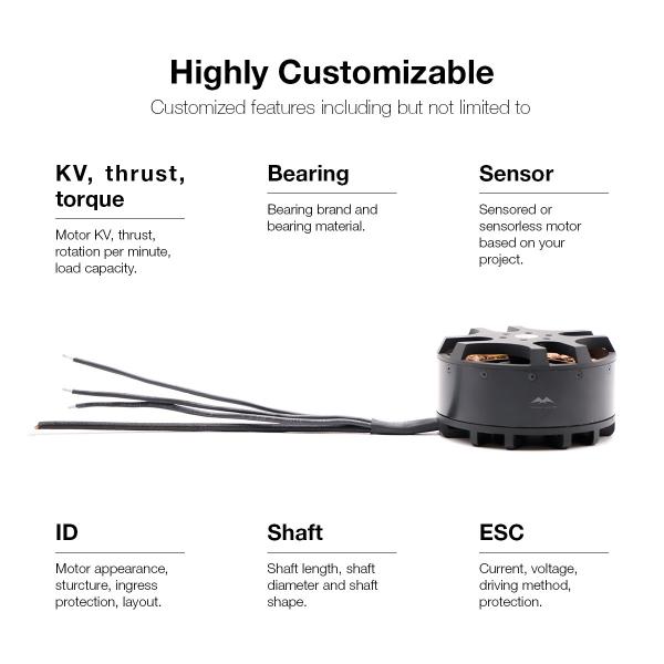 10860 Powerful Unmanned Aircraft Brushless DC Motor With High Thrust And Stability