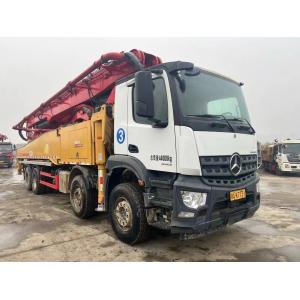 China 56 Meter Sy Mercedes Benz Chassis Used Concrete Pump Truck from with 4 Boom Sections on sale