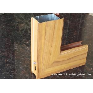 China Aluminium Side - hinged Door Extrusion Profile Wood Grain Effect on sale