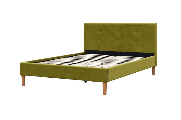 Customized Children Upholstered Fabric Bed With Buttons Tufted