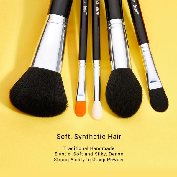 Dome Shaped Essential Makeup Brushes Set Cruelty Free Jessup Brush Set