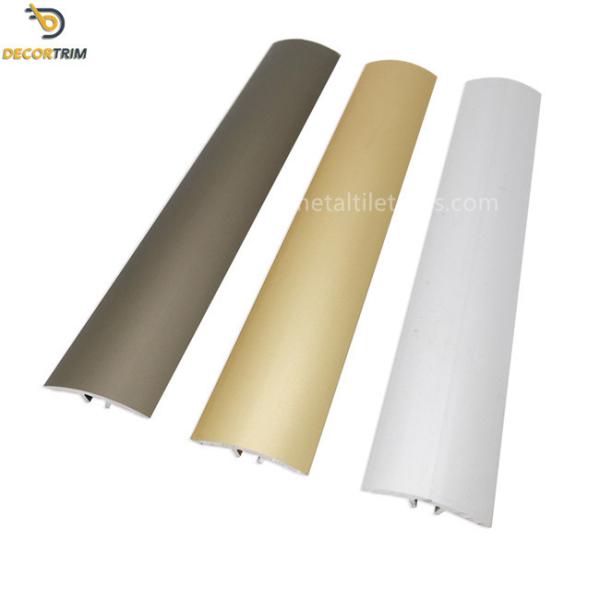 Matt Light Gold Flooring Threshold Strips , Metal Floor Trim 2500mm Length