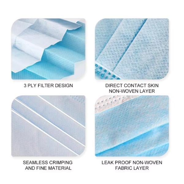 High Custom Color 3-Layer Nonwoven Disposable Face Masks Direct Manufacturer Export Sales Certification