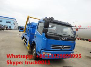 Cheap Dongfeng 4x2 6cbm hydraulic arm roll garbage truck for sale，2019s best price new swing arm garbage truck for sale wholesale