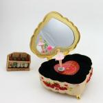 Zinc Alloy Heart Shape Musical Jewelry Box