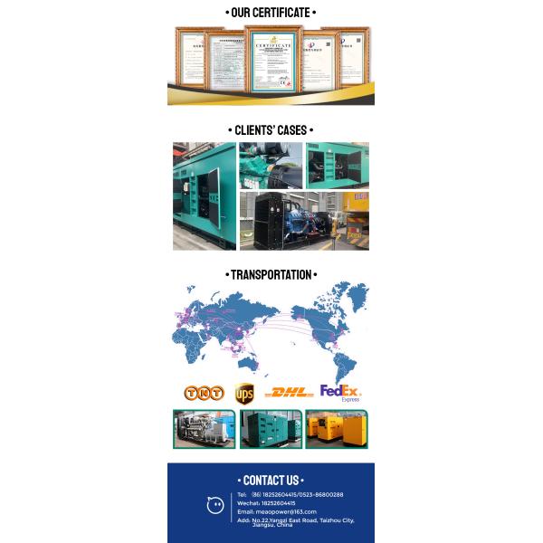 Low Noise 50/150/250/350/500 Kw Kva Super Silent Diesel Generator with Cummins Engine